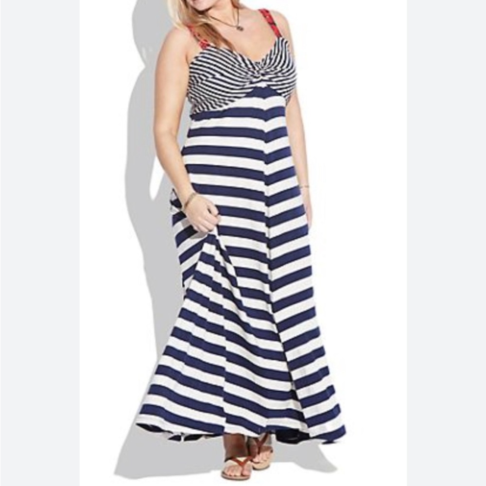 Lucky Brand Striped Maxi Dress Plus Size Women’s Sz 3X‎